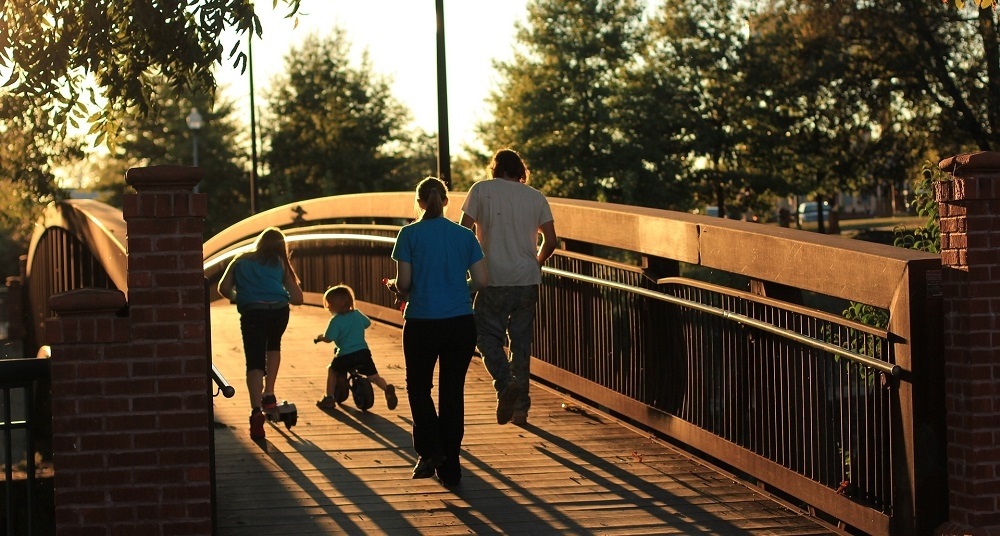 walking the bridge