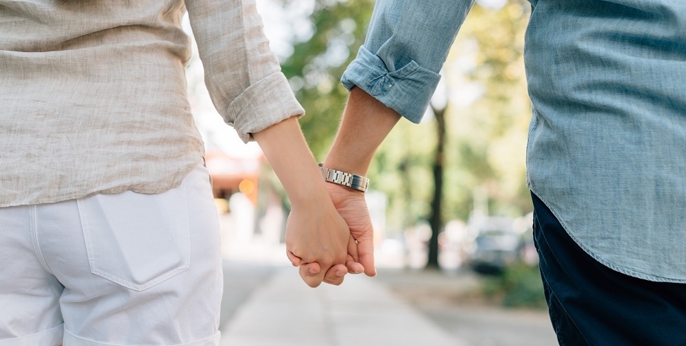 holding hands
